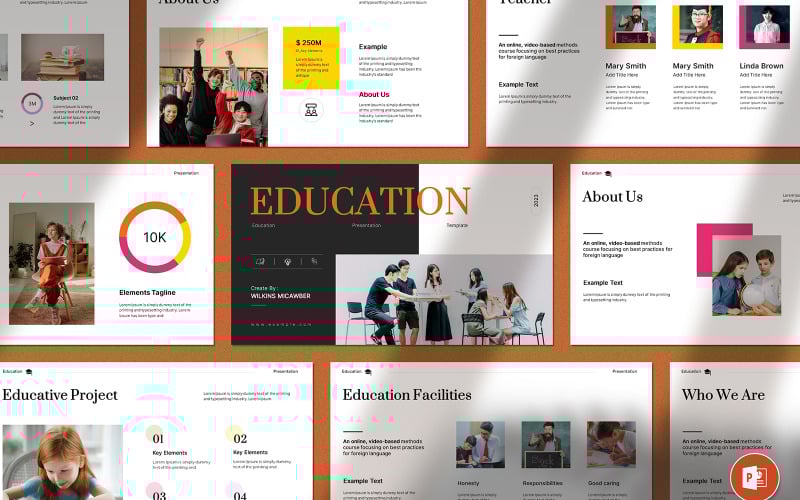 education powerpoint presentation template layout original