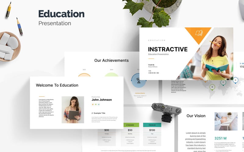 education presentation powepoint layout original