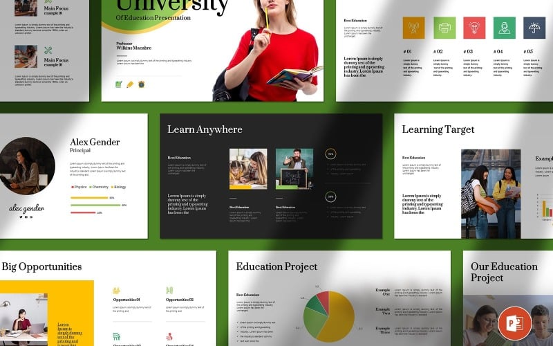 education presentation powerpoint template layout original