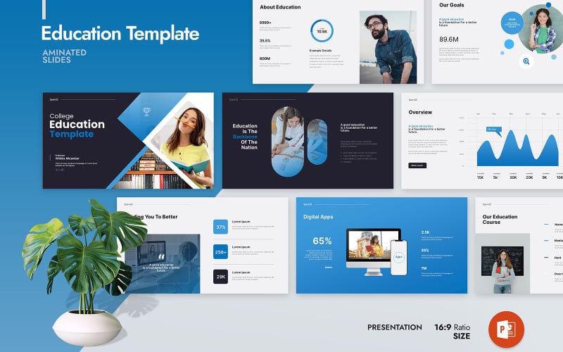 education presentation template design original