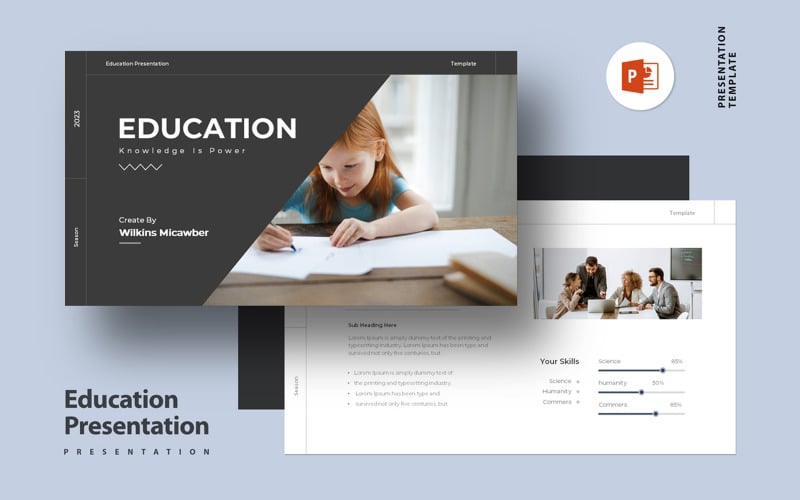 education presentation template layout original