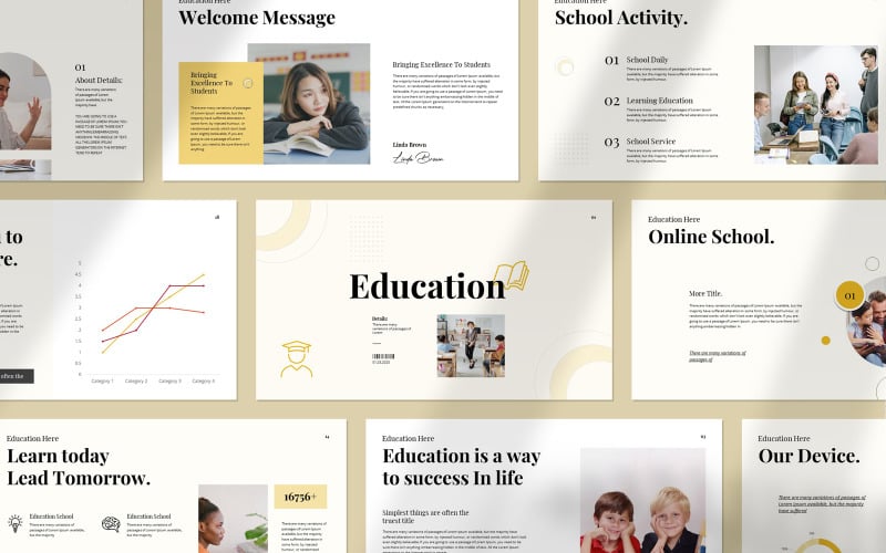 education school presentation template original