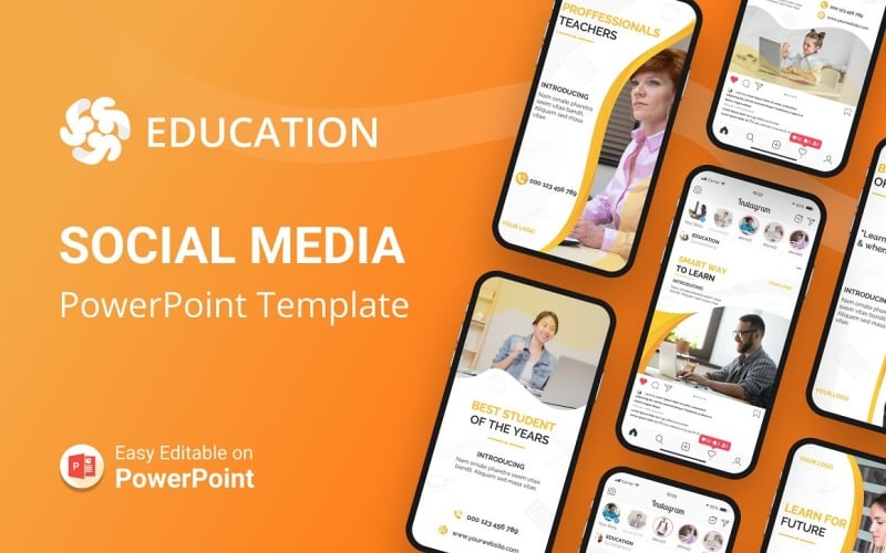 education social media powerpoint template original