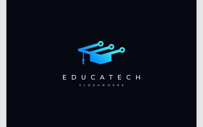 education study hat graduation circuit technology logo original