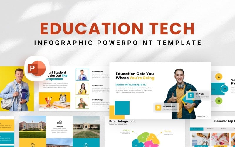 education tech powerpoint template original