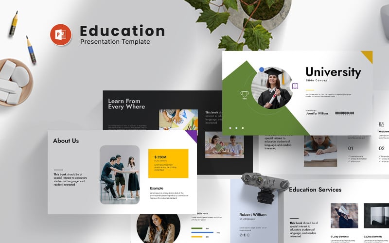 education university powerpoint presentation template original
