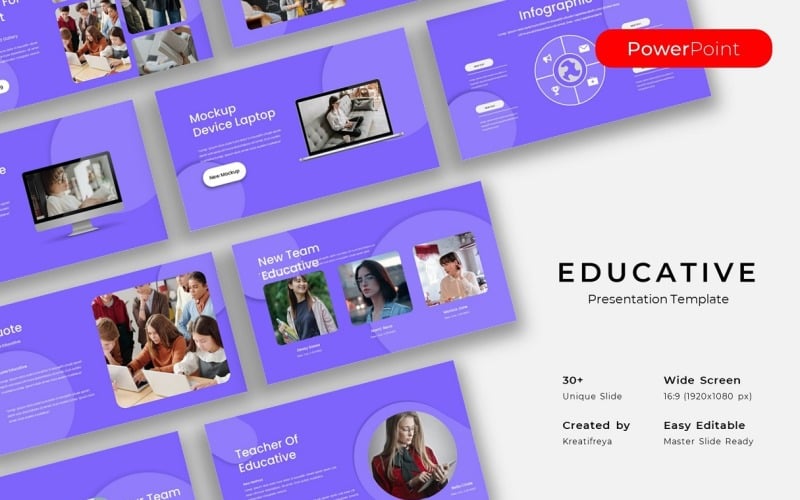 educative education powerpoint template original