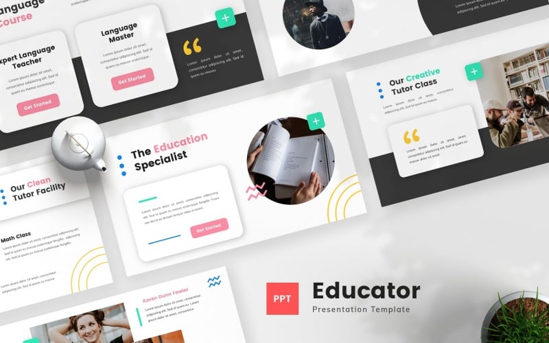 educator school powerpoint template original