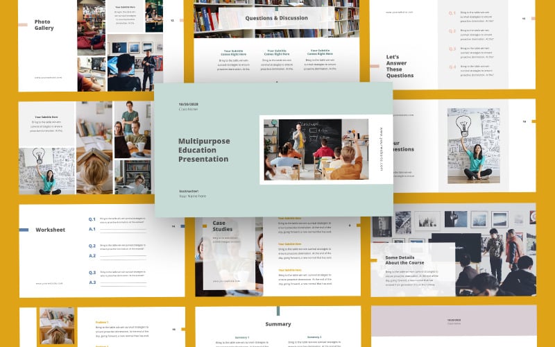 edulour colorful education powerpoint template original