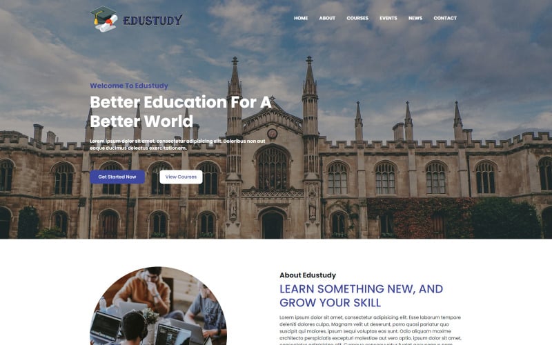 edustudy education landing page template original