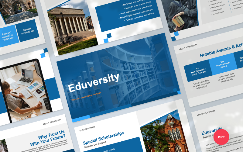 eduversity university presentation powerpoint template original