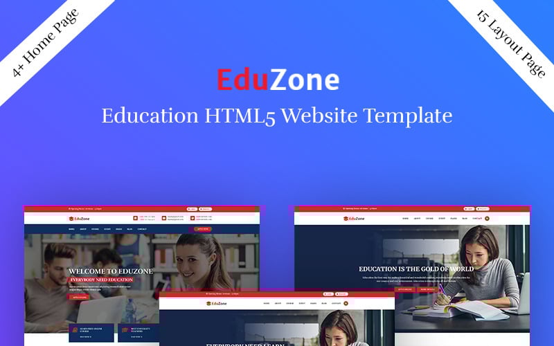 eduzone education landing page template original