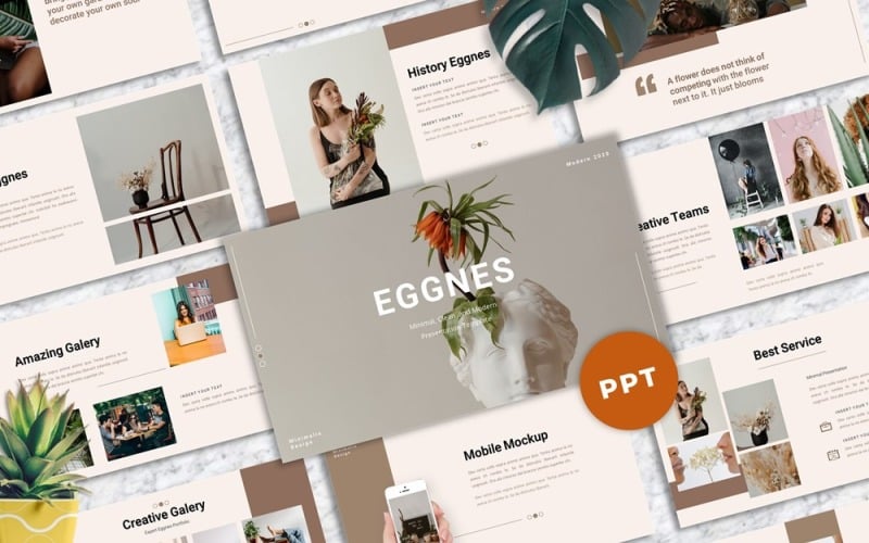eggnes clean powerpoint template original