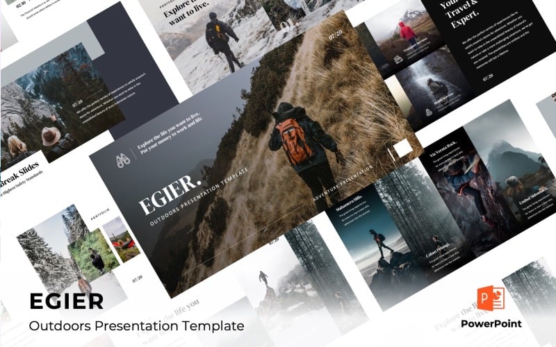egier adventure and travel powerpoint template original