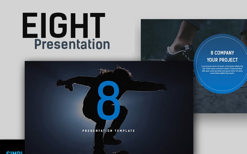 eight creative presentation powerpoint template original
