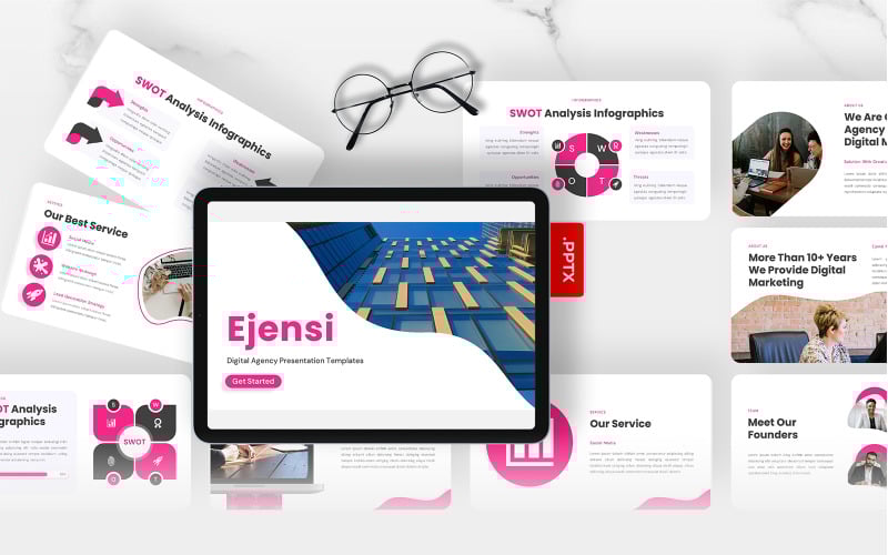 ejensi digital agency powerpoint template original