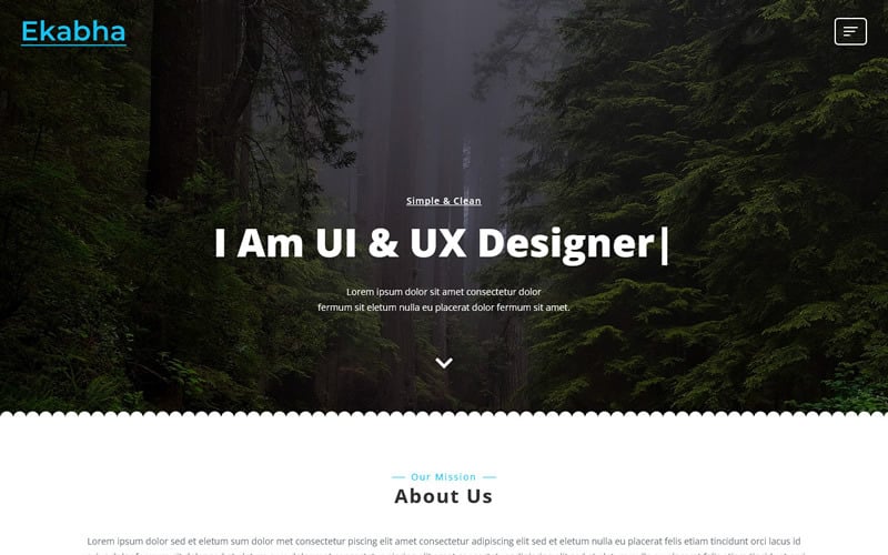ekabha is a personal and business html landing page template original