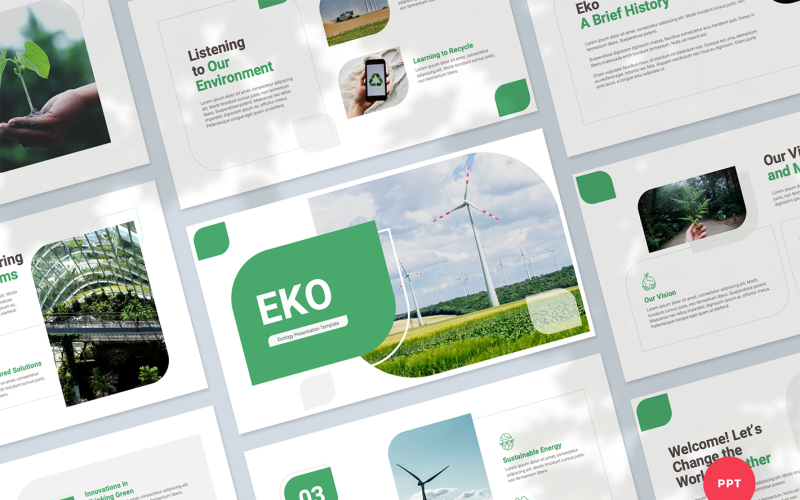 eko ecology presentation powerpoint template original
