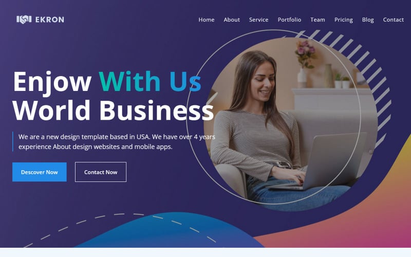 ekron consulting business amp agency landing page template original