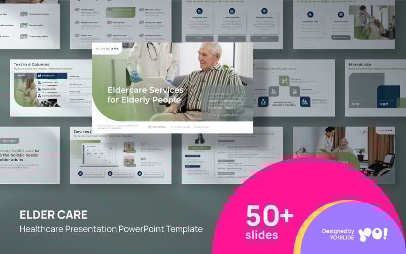 elder care healthcare presentation powerpoint template original