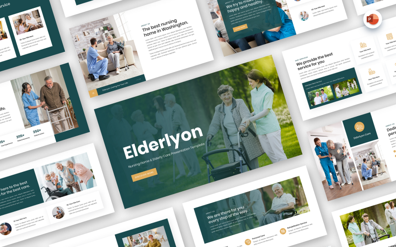 elderlyon nursing home amp elderly care powerpoint template original