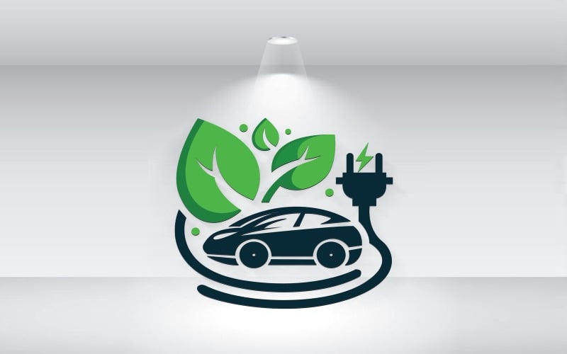 electric car logo template vector original