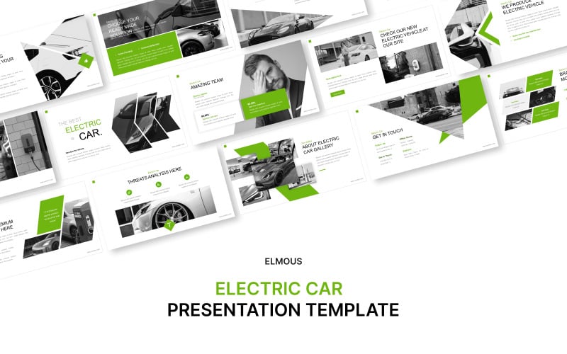 electric car powerpoint template presentation original
