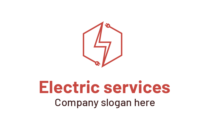 electric logo and polygon shape original