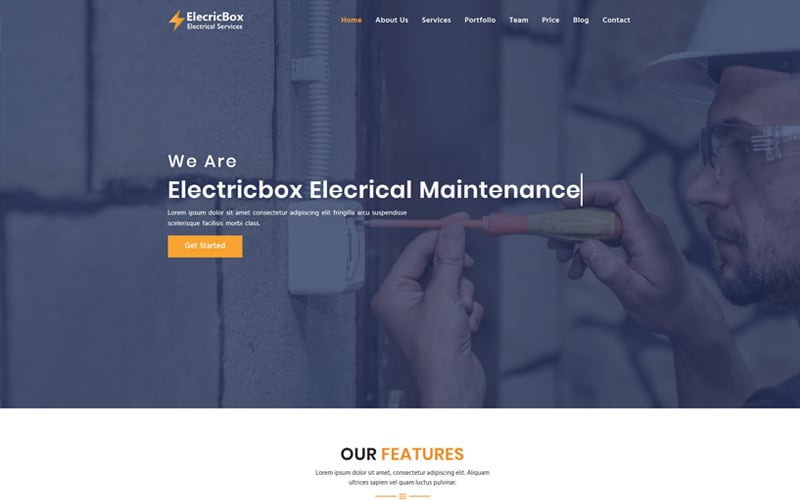 electricbox landing page template original