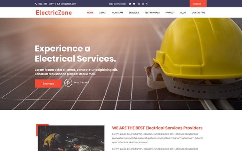 electriczone landing page template original