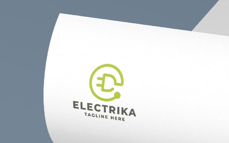 electrika letter e pro logo template original