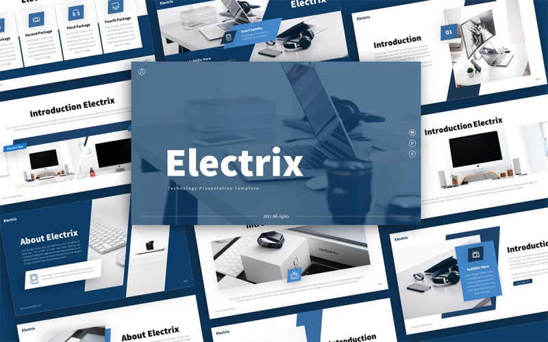 electrix technology multipurpose powerpoint presentation template original