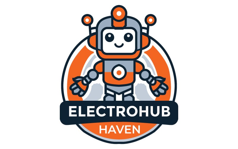 electronic online store logo template original