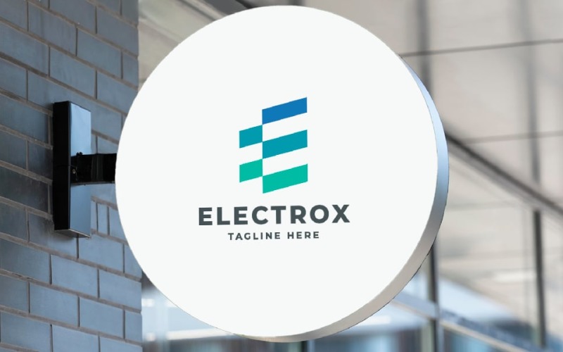 electrox letter e pro logo template original