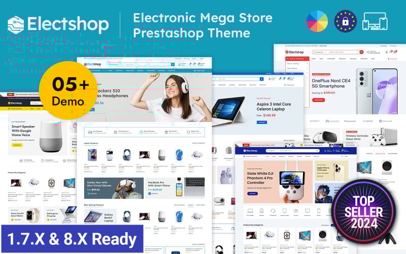electshop electronics and digital store prestashop responsive theme original