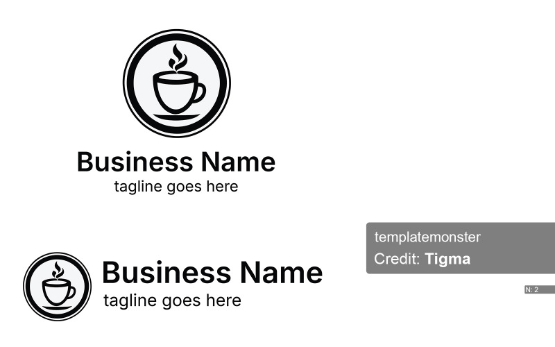 elegant coffee shop logo design template original