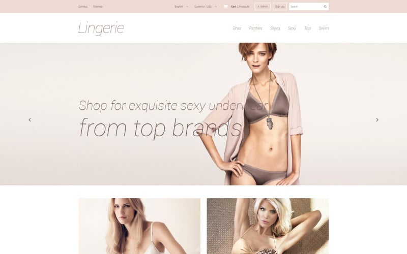 elegant lingerie prestashop theme original