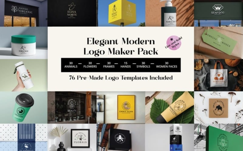elegant modern logo maker pack original