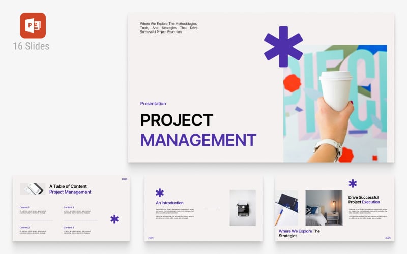 elegant project management powerpoint template original