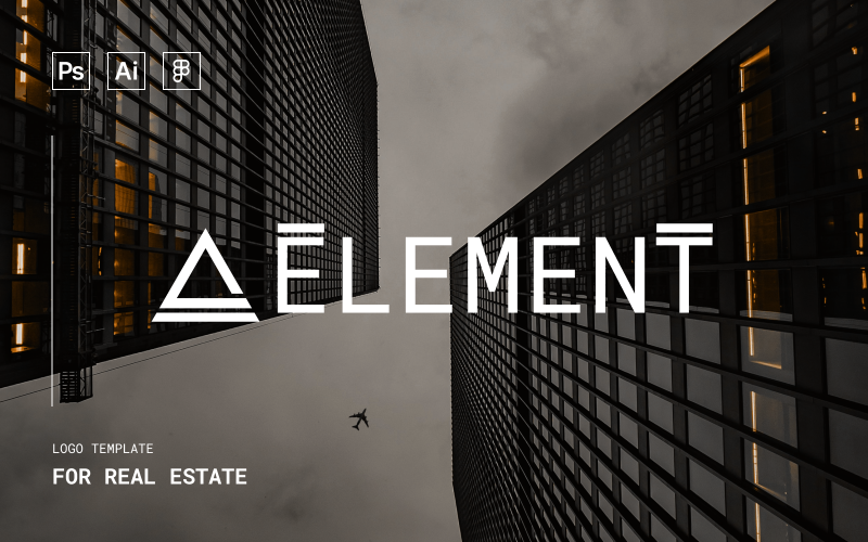 element abstract real estate logo template original