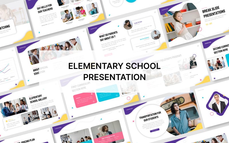 elementary school powerpoint template presentation original