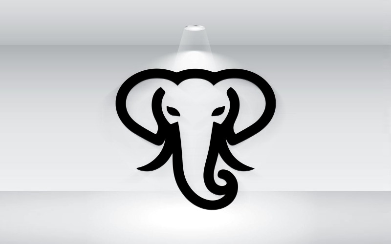 elephant logo outline vector illustration original