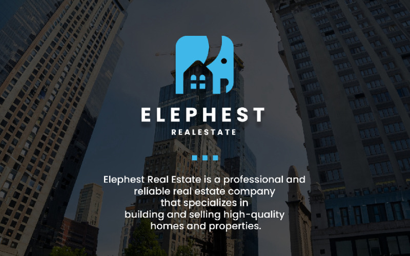 elephant real estate branding logo original