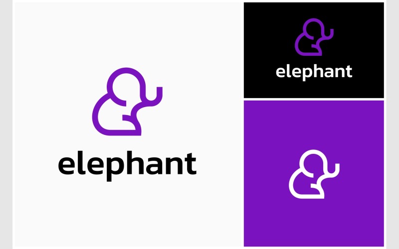elephant simple minimalist logo original