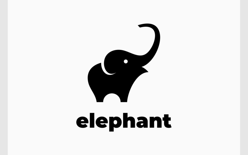 elephant wildlife simple logo original
