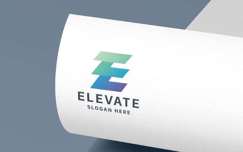 elevate letter e pro logo temp original
