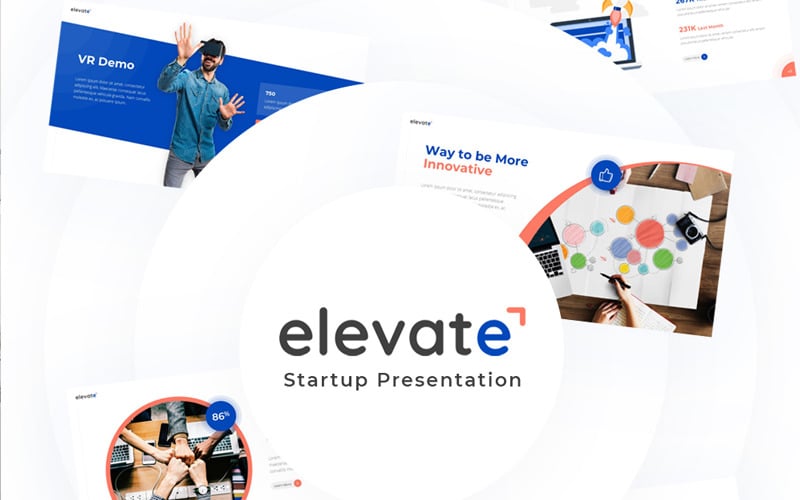 elevate startup technology powerpoint template original