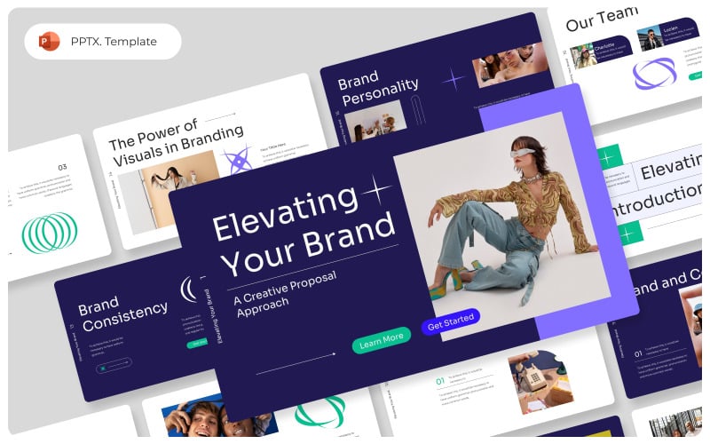 elevating your brand powerpoint template original