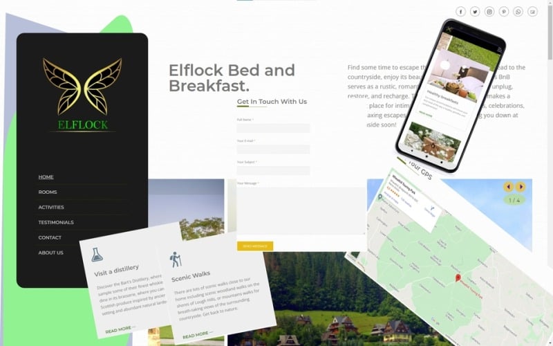 elflock bed and breakfas oriented landing page template original