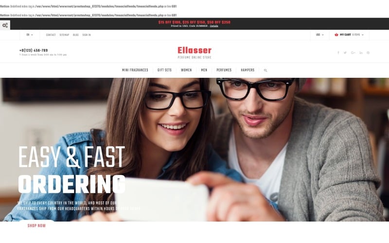 ellasser perfume online store prestashop theme original